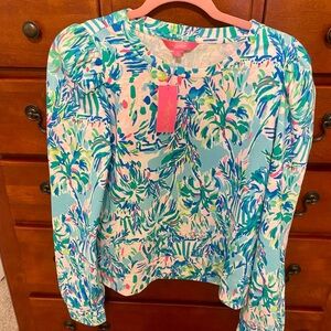 Lilly Pulitzer Multicolor Tropical Print Top